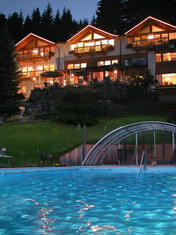 Pool mit unterwasser-Beleuchtung - für Badespaß bis tief in die Nacht - Rosenhof