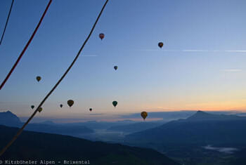Montgolfière avec une vue fantastique © Kitzbüheler Alpen Brixental